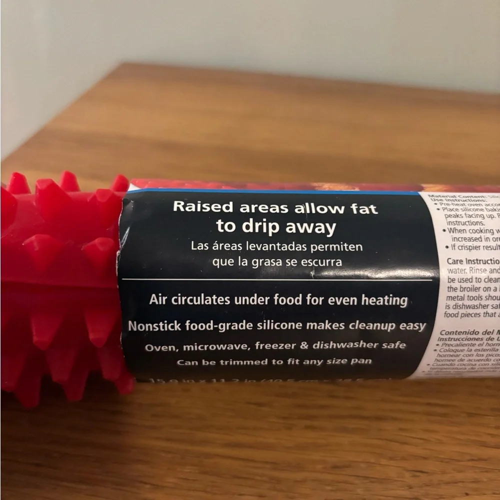 Mainstays Textured Red Silicone non stick Baking Mat